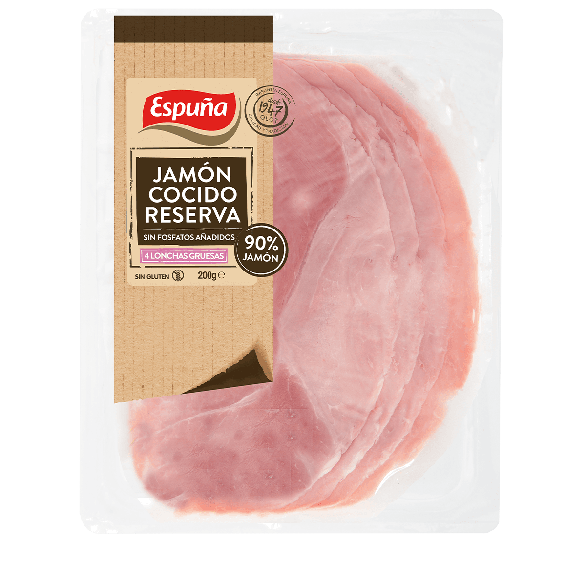 Pernil cuit reserva llesques 200g - 92% pernil