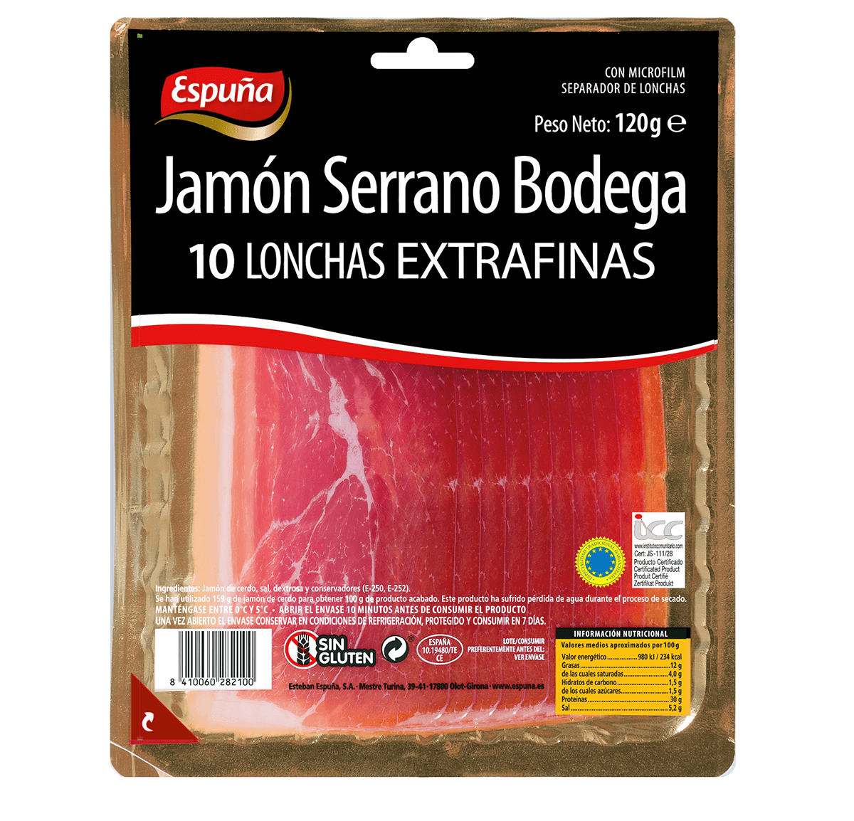 Pernil serrano fines llesques 120g