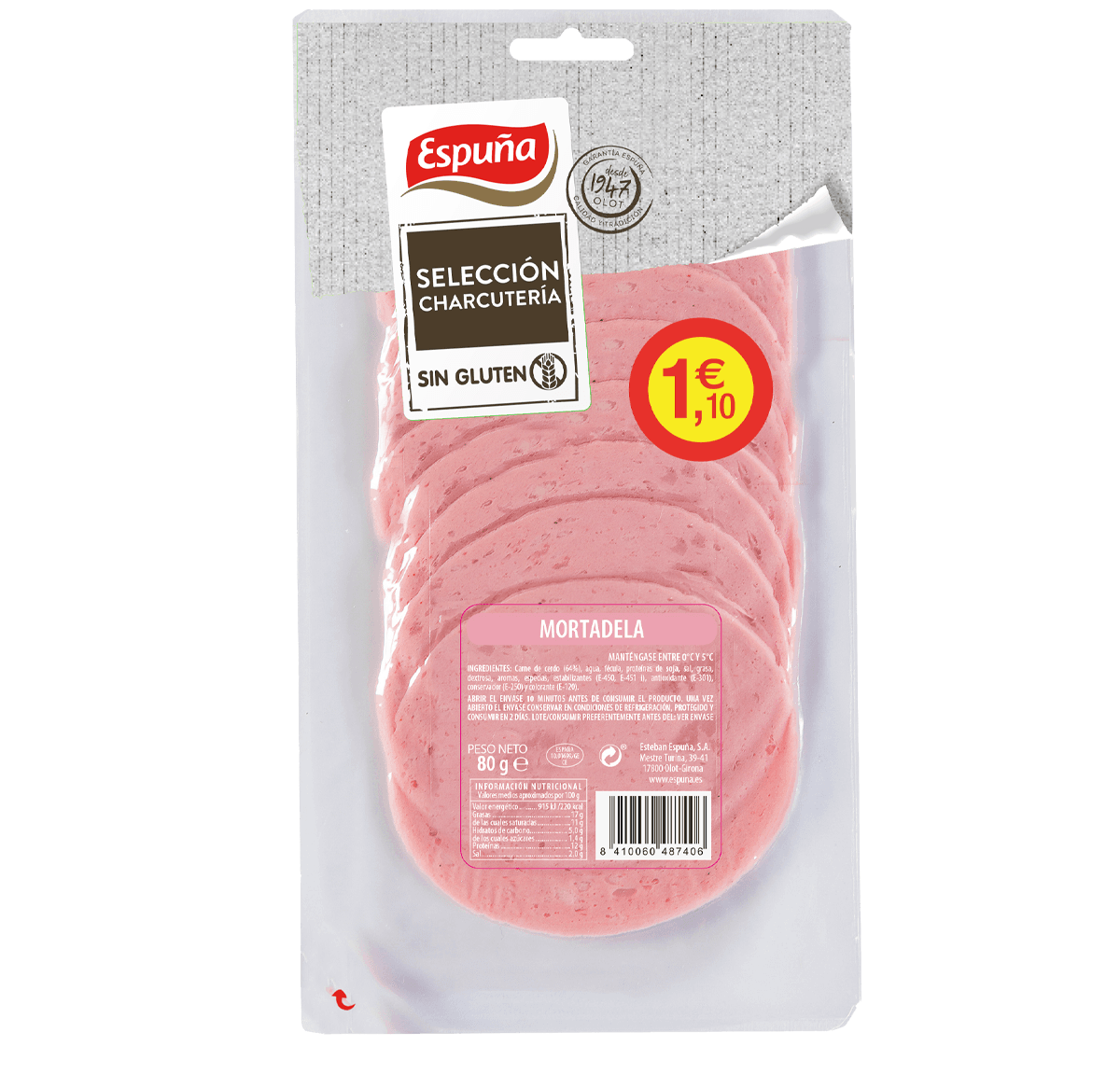 Mortadel·la llesques 80g - flash