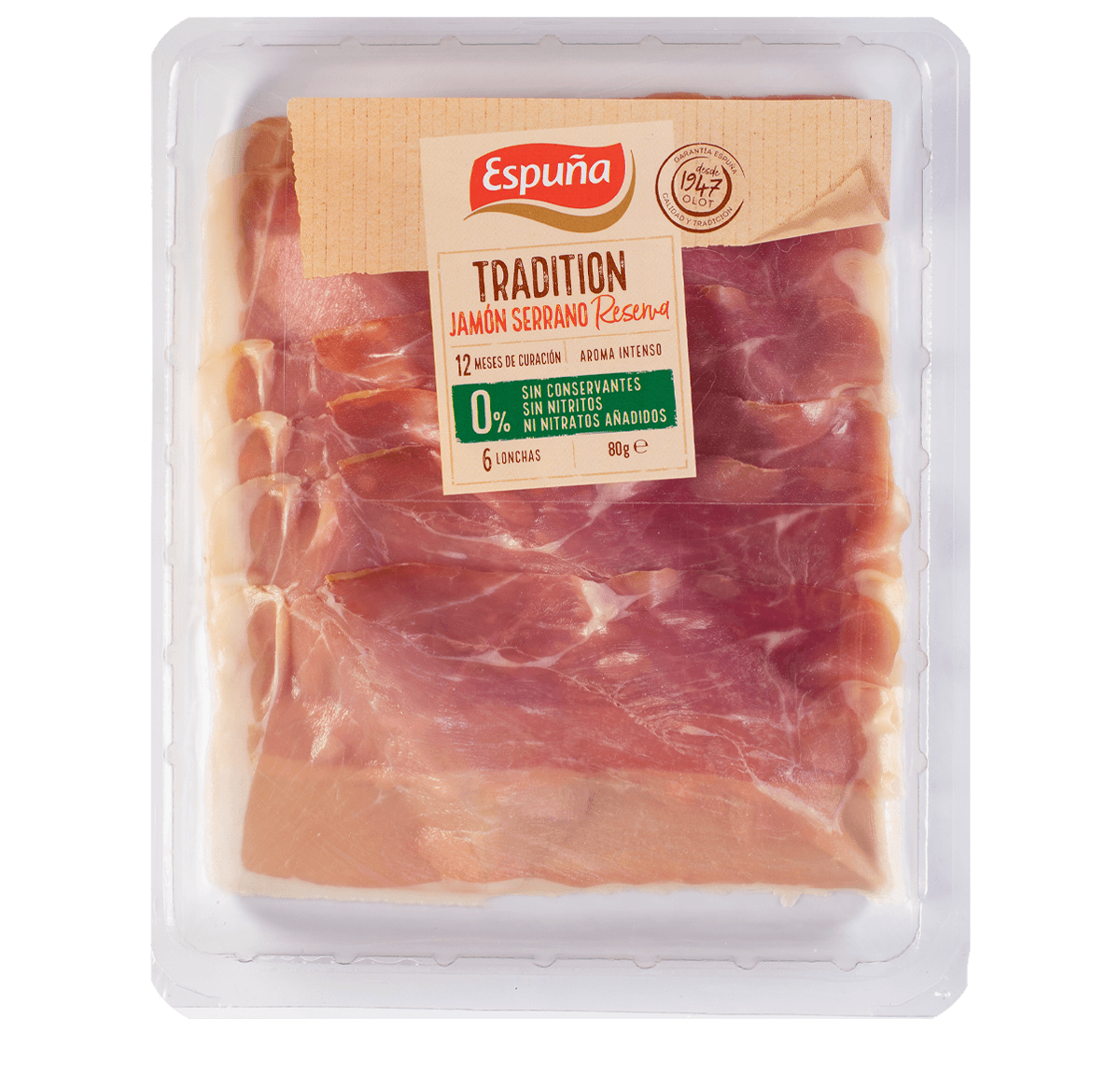 Tradition pernil serrano reserva llesques fines 80g