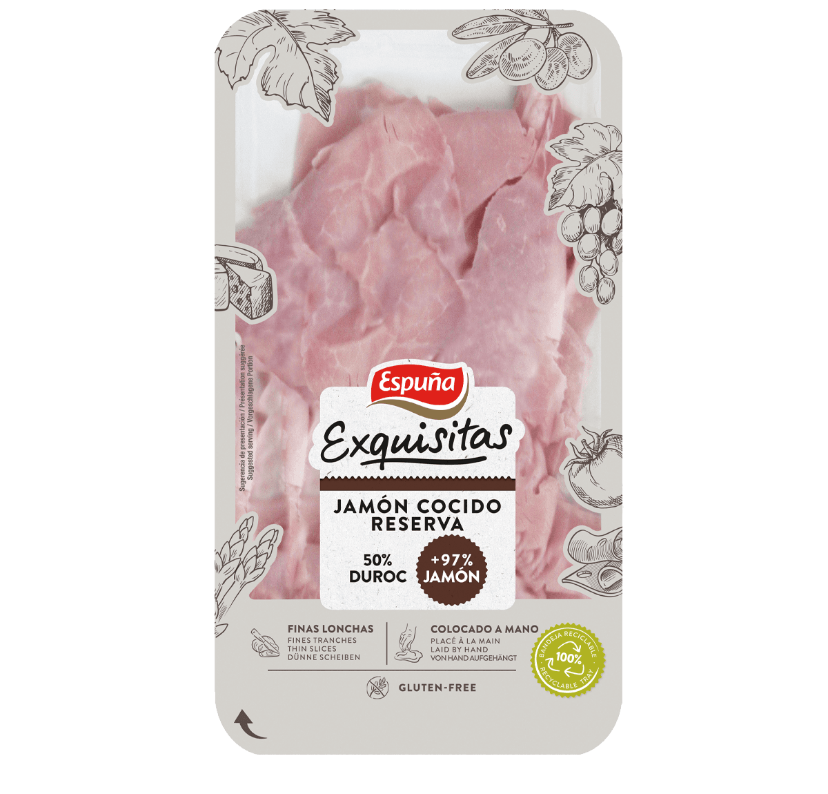 Pernil cuit 50% duroc 80g - 97% pernil